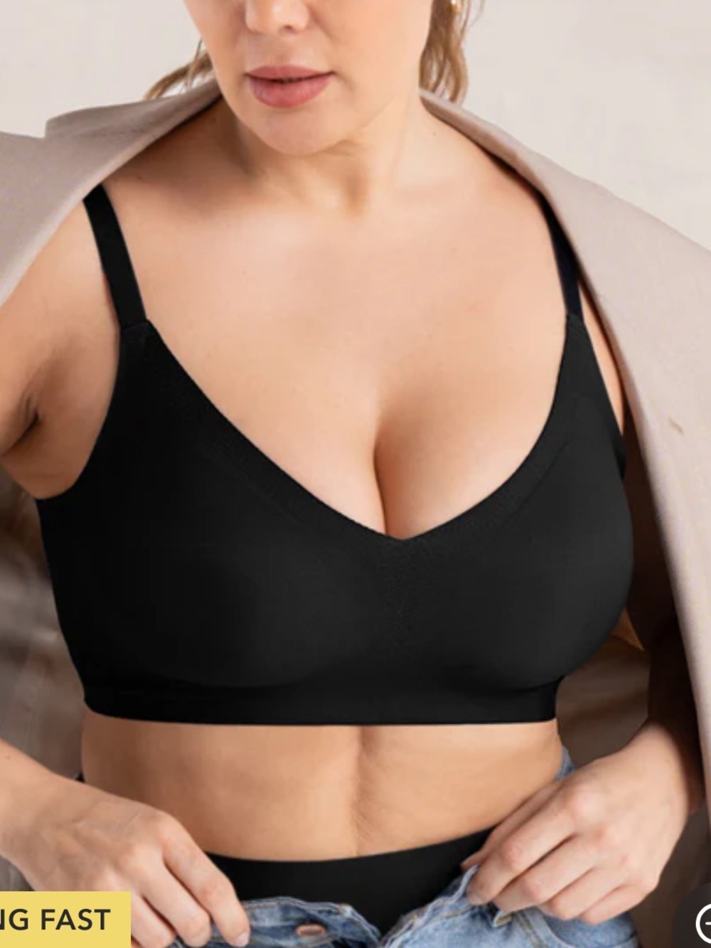 Shapermint Smoothing Comfort Wireless Bra Black